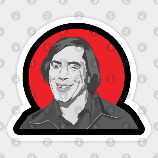 Anton Chigurh (No country for old men) Sticker by mayerARTS